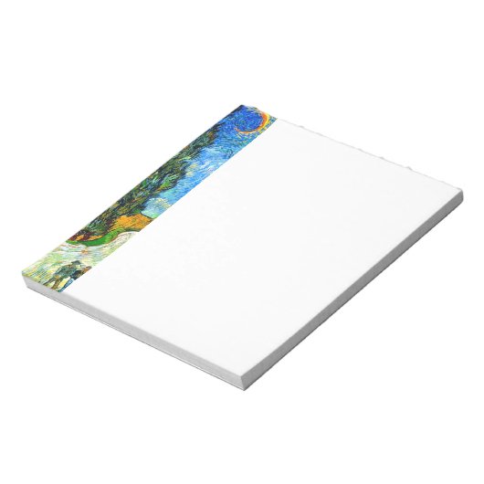 ファンゴッホロードとサイプレスとスター ノートパッド (回転)