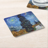 ファンゴッホロードとプレス印象派 スクエアペーパーコースター (アングル)