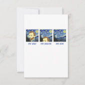 ファンゴッホヴァンゴーギンVan Gogingペイ絵を描ントアーティスト サンキューカード (正面)