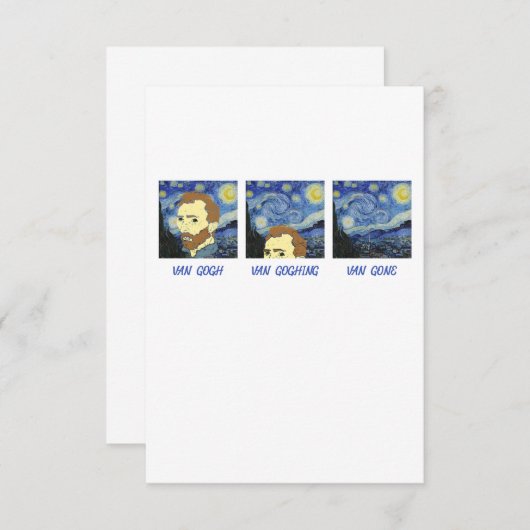 ファンゴッホヴァンゴーギンVan Gogingペイ絵を描ントアーティスト サンキューカード (正面/裏面)