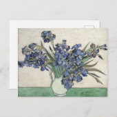 ファンゴッホヴィンテージアイリス入り花瓶 ポストカード (正面/裏面)