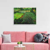 ファンゴッホヴィンテージフィールドとポピー キャンバスプリント (インサイチュ (リビング))