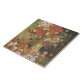 ファンゴッホヴィンテージ牡丹と菊 タイル (側面)