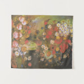 ファンゴッホヴィンテージ牡丹と菊 タペストリー (正面(横))