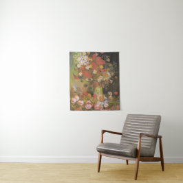 ファンゴッホヴィンテージ牡丹と菊 タペストリー