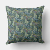 ファンゴッホヴィンテージ素晴らしピーコックモス クッション (裏面)