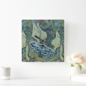 ファンゴッホヴィンテージ素晴らしピーコックモス スクエア壁時計 (ホーム)