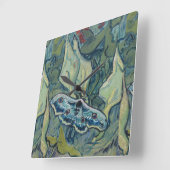 ファンゴッホヴィンテージ素晴らしピーコックモス スクエア壁時計 (傾斜)