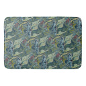 ファンゴッホヴィンテージ素晴らしピーコックモス バスマット (正面)