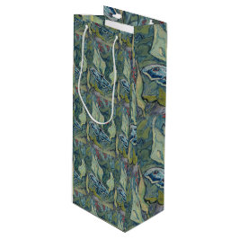ファンゴッホヴィンテージ素晴らしピーコックモス ワインギフトバッグ