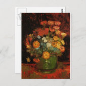 ファンゴッホヴィンテージ絵画の花瓶花が咲く ポストカード (正面/裏面)