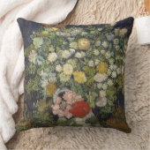 ファンゴッホヴィンテージ花瓶の花束 クッション (ブランケット)