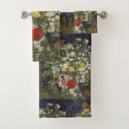 ファンゴッホヴィンテージ花瓶の花束 バスタオルセット