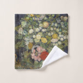 ファンゴッホヴィンテージ花瓶の花束 バスタオルセット (ウォッシュタオル)