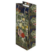 ファンゴッホヴィンテージ花瓶の花束 ワインギフトバッグ (正面アングル)