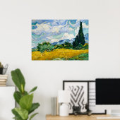 ファンゴッホ小麦畑サイプレスヴィンテージ ポスター (ホームオフィス)
