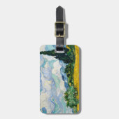 ファンゴッホ小麦畑サイプレス。印象主義 ラゲッジタグ (正面縦)