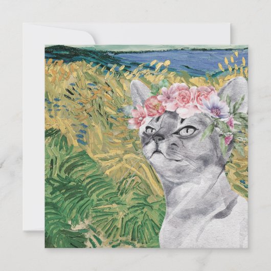 ファンゴッホ小麦畑ファンシーと猫 (正面)