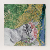 ファンゴッホ小麦畑ファンシーと猫 ジグソーパズル (横)