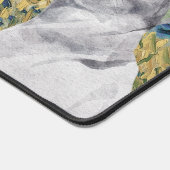 ファンゴッホ小麦畑ファンシーと猫 デスクマット (コーナー)