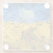 ファンゴッホ小麦畑絵画印象派 ガラスコースター (裏面)