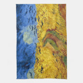 ファンゴッホ小麦畑絵画印象派 キッチンタオル (縦)