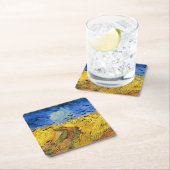 ファンゴッホ小麦畑絵画印象派 スクエアペーパーコースター (インサイチュ)