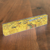 ファンゴッホ小麦畑絵画印象派 デスクネームプレート (側面)