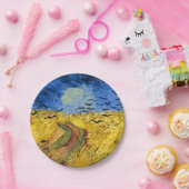 ファンゴッホ小麦畑絵画印象派 ペーパープレート (パーティー)