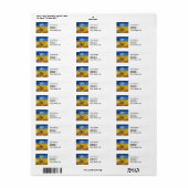 ファンゴッホ小麦畑絵画印象派 ラベル (フルシート)