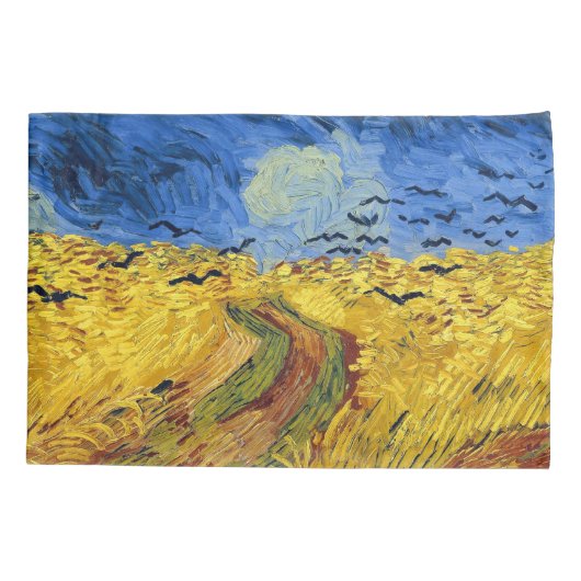 ファンゴッホ小麦畑絵画印象派 枕カバー (裏面)