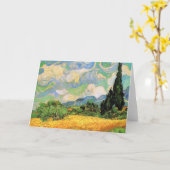 ファンゴッホ小麦畑wサイプレスatオートガリン カード (黄色い花)