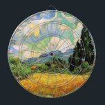 ファンゴッホ小麦畑wサイプレスatオートガリン ダーツボード<br><div class="desc">ヴィンセント・ヴァン・ゴッホによるイーガリーレス近郊のオートガリーヌでサイプレスと小麦フィールド素晴らしは、印象派の自然風景のヴィンテージアートのポストであ絵画る。白い雲が青い空に渦巻き、畑には小麦やヒノキの木々が植えられている。アーティストについて：ヴィンセント・ウィレム・ヴァン・ゴッホ(1853-1890)は、彼の時代の最も有名なポスト印象派の画家の一人だった。彼の作品は、その荒々しい美しい、感情的な正直さ、そして色の点で最も顕著であはっきりしたった。</div>