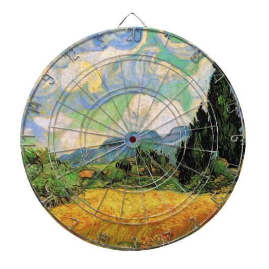 ファンゴッホ小麦畑wサイプレスatオートガリン ダーツボード (正面)