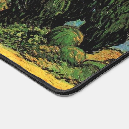 ファンゴッホ小麦畑wサイプレスatオートガリン デスクマット (コーナー)