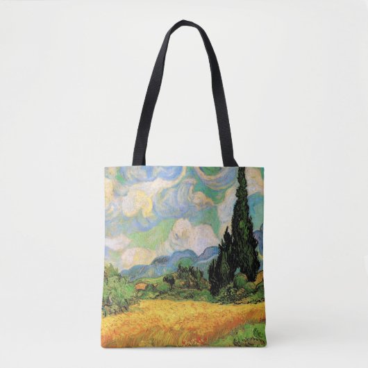 ファンゴッホ小麦畑wサイプレスatオートガリン トートバッグ (正面)