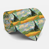 ファンゴッホ小麦畑wサイプレスatオートガリン ネクタイ (ロール)