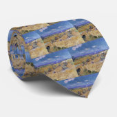 ファンゴッホ小麦積み重ねリーパーイエロー&ブルー ネクタイ (ロール)