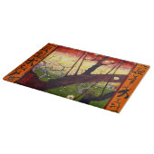 ファンゴッホ広重の後の梅花 カッティングボード (角)