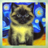 ファンゴッホ星空のナイトシャメネコ ウィンドウサイン (シート3)