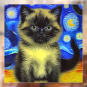 ファンゴッホ星空のナイトシャメネコ ウィンドウサイン (シート2)