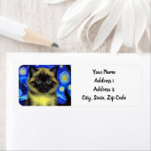 ファンゴッホ星空のナイトシャメネコ ラベル (インサイチュ)