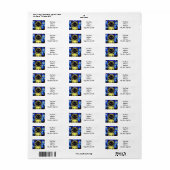 ファンゴッホ星空のナイトシャメネコ ラベル (フルシート)