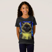 ファンゴッホ星空のナイトシャメネコ Tシャツ (正面フル)