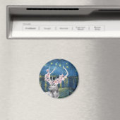 ファンゴッホ星空の夜とフラワースタッグのコンパイル マグネット (インサイチュ (食洗機))