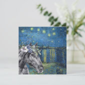 ファンゴッホ星空の夜とブラックホースフラットカード (スタンド正面)
