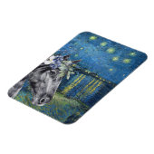 ファンゴッホ星空の夜とブラックホース マグネット (左側)