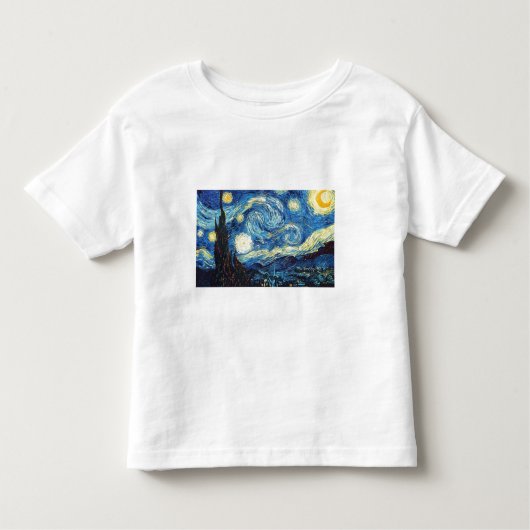 ファンゴッホ星空の夜の平和ラブデスティニー ベビーTシャツ (正面)