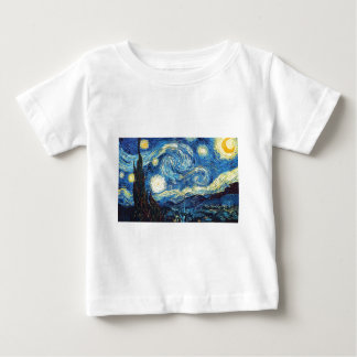 ファンゴッホ星空の夜の平和ラブデスティニー ベビーTシャツ