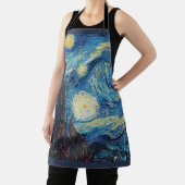 ファンゴッホ星空の夜クラシックの印象派アート エプロン (インサイチュ)